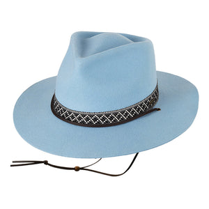 Ladies Wide Brim Hat, Phoenix, Faded Denim, Medium