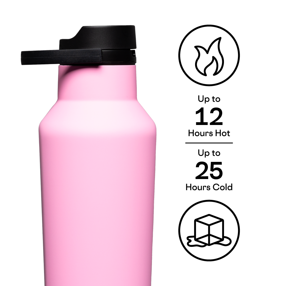 Corkcicle Sport Canteen, 32oz, Sun-Soaked Pink