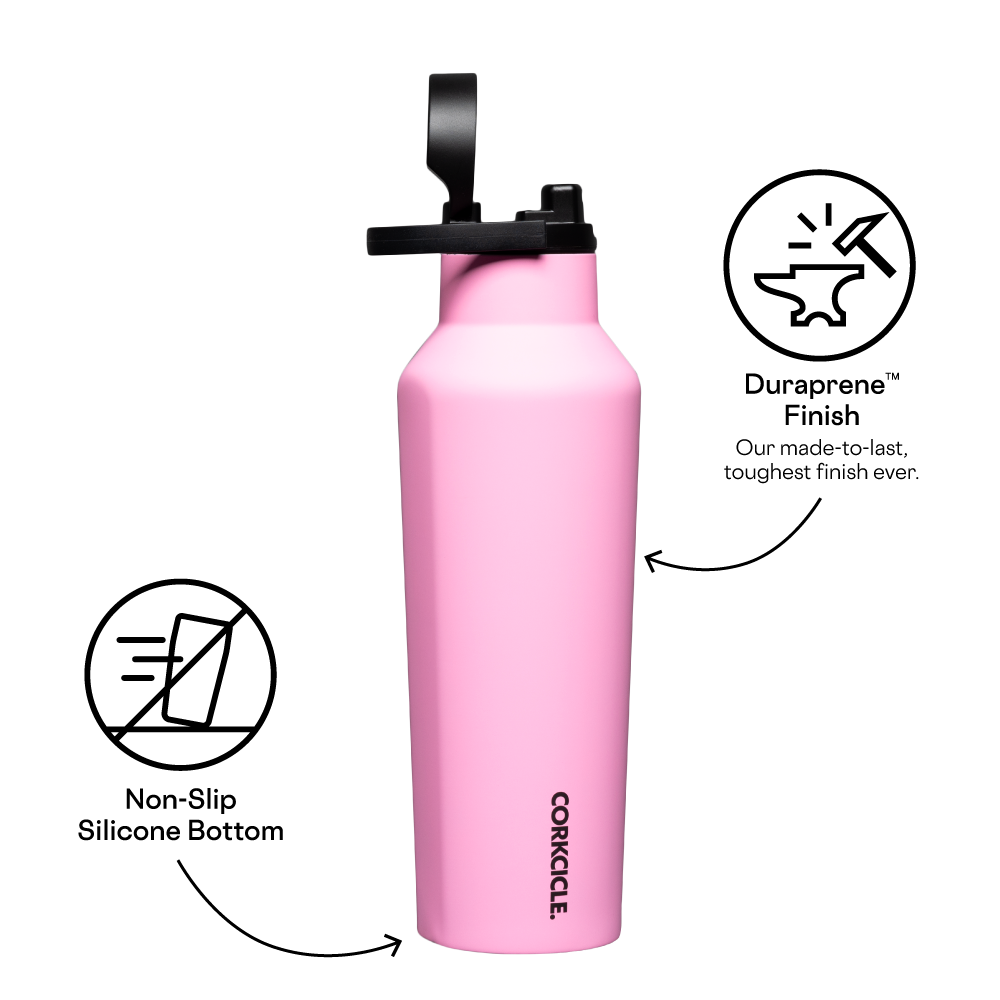 Corkcicle Sport Canteen, 32oz, Sun-Soaked Pink