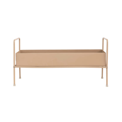 Planter, 20in, Metal with Stand, Matte Iced Coffee