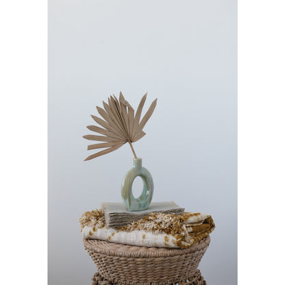 Vase, Stoneware, Cut-Out with Opal Reactive Glaze