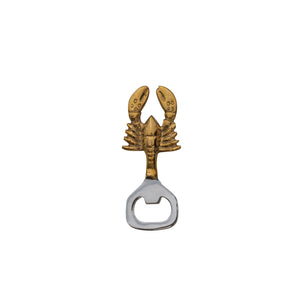 Stainless Steel & Cast Brass Lobster Bottle Opener