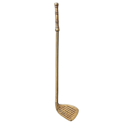 Cast Aluminum Antique Brass Finish Golf Club Decor