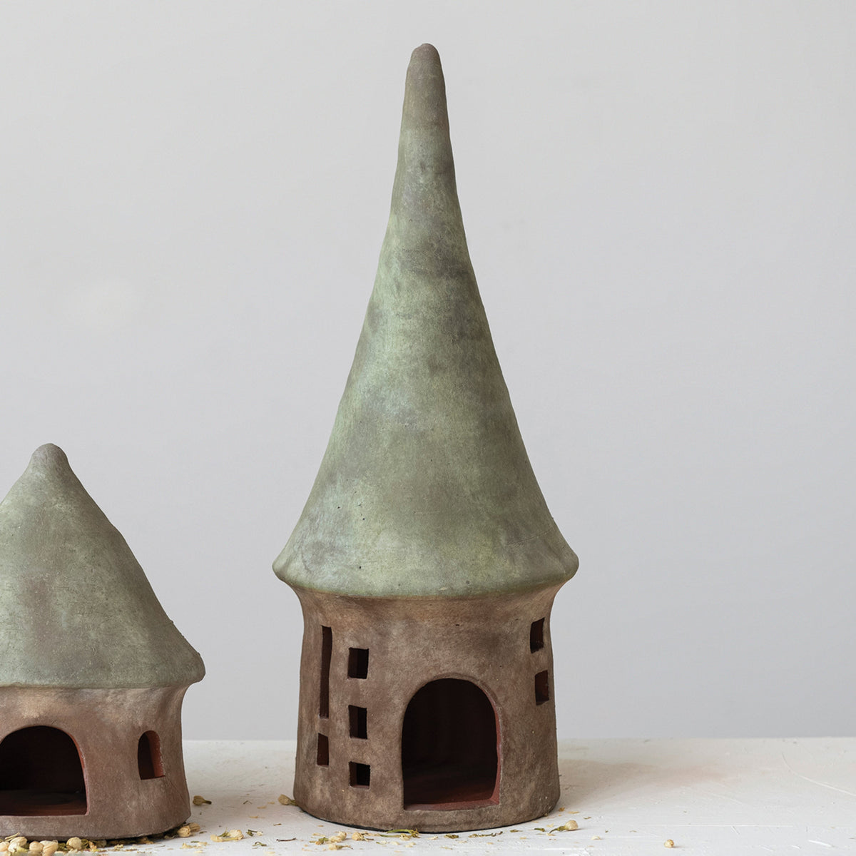 Terracotta Toad House, 18.25in
