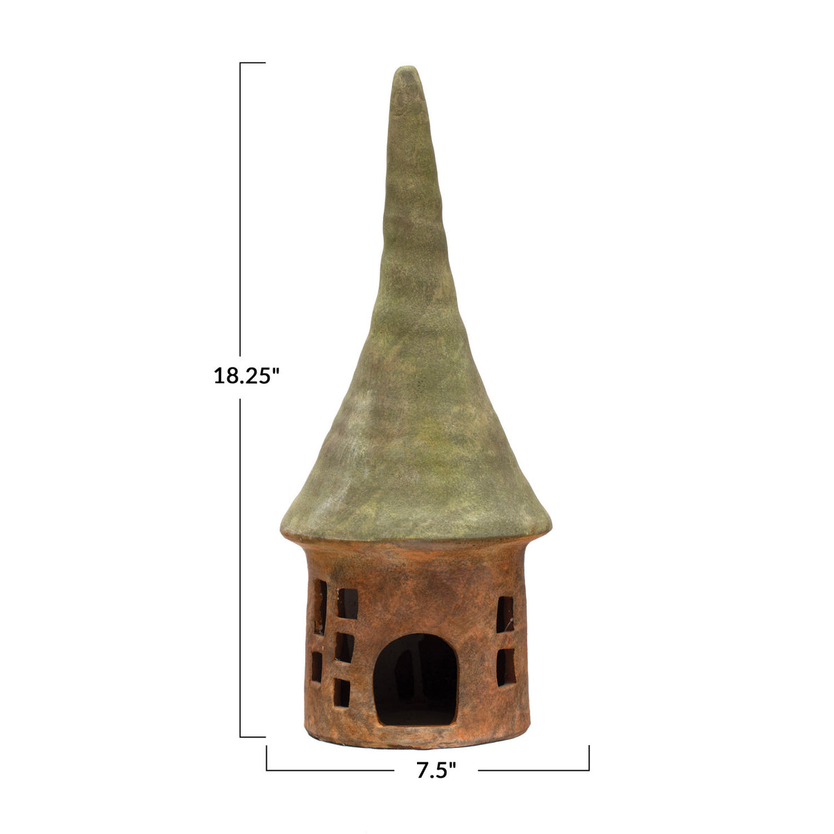 Terracotta Toad House, 18.25in