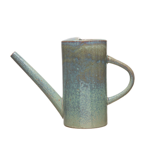 Stoneware Watering Can, Reactive Glaze, 1.5qt