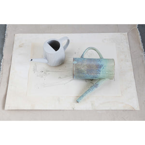 Stoneware Watering Can, Reactive Glaze, 1.5qt