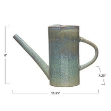 Load image into Gallery viewer, Stoneware Watering Can, Reactive Glaze, 1.5qt

