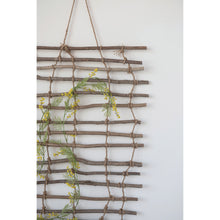 Load image into Gallery viewer, Handmade Wood and Jute Wall Trellis
