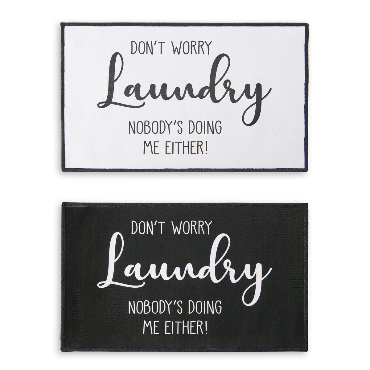 Don't Worry Laundry Room Mat, 2 Styles