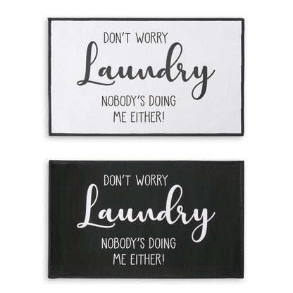 Don't Worry Laundry Room Mat, 2 Styles
