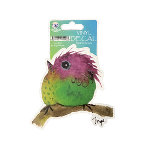 Inga Bird Series Vinyl Decal, Purple/Green