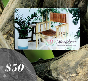 Physical Gift Card, $50.00 - Floral Acres Greenhouse & Garden Centre