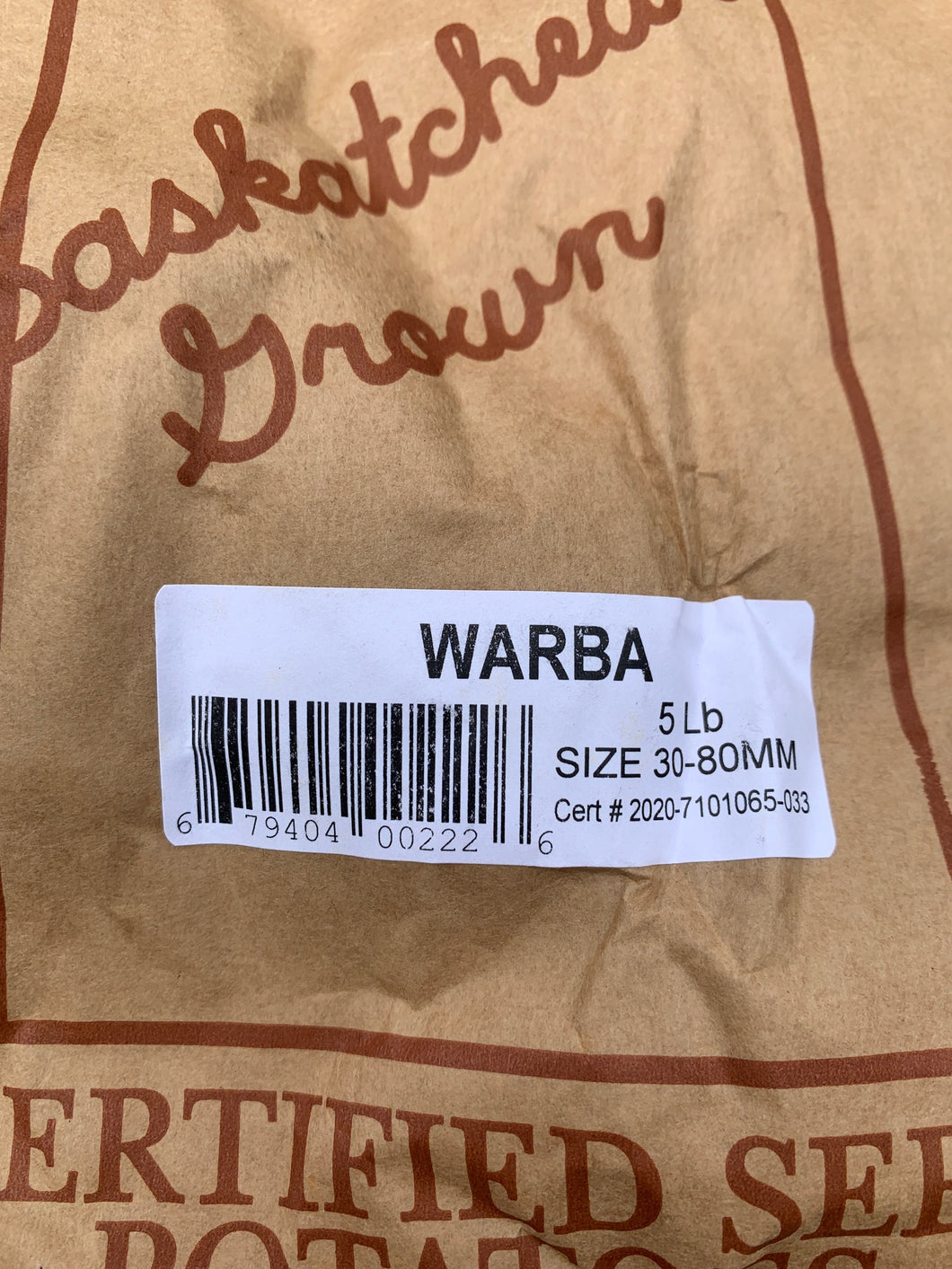 Seed Potato - Warba, 5lb Bag - Floral Acres Greenhouse & Garden Centre