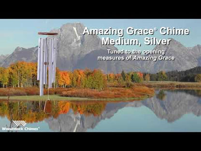 Amazing Grace Wind Chime, Silver, Medium, 24in